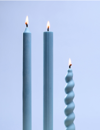 Картинка Набір свічок Taper Candles блакитний
