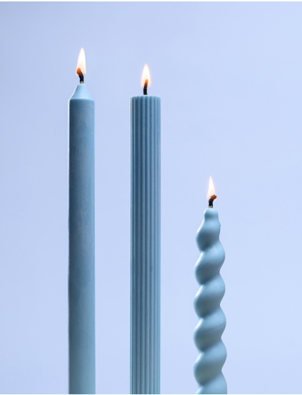 Картинка Набір свічок Taper Candles блакитний