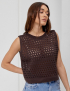Картинка Топ в'язаний темно-коричневий