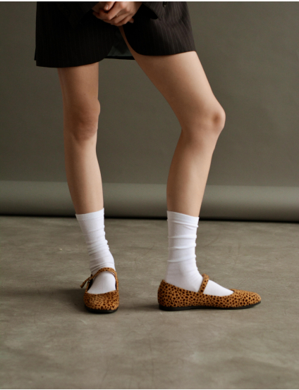 Картинка Балетки шкіряні принтовані