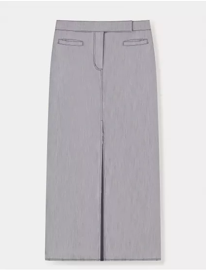 Картинка Спідниця максі джинсова сіра
