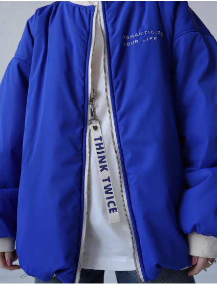 Картинка Куртка синьо-біла двостороння