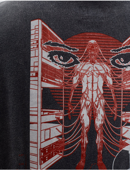 Картинка Футболка сіра з принтом