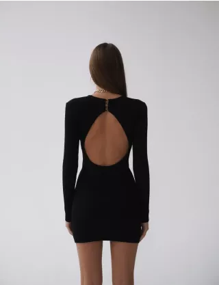 Картинка Сукня міні чорна з відкритою спиною