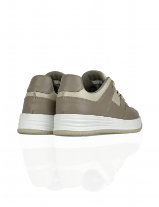 Картинка Кросівки бежеві шкіряні