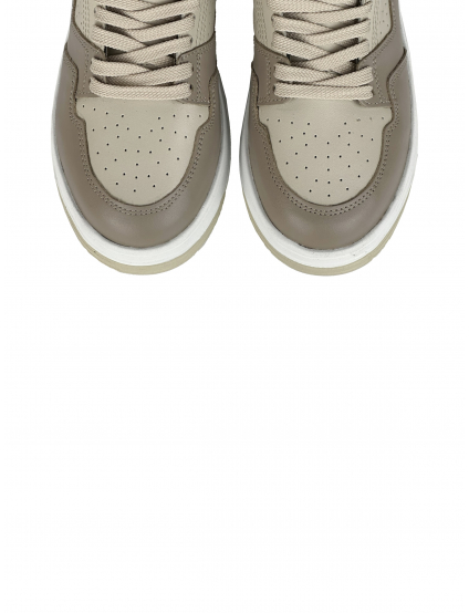 Картинка Кросівки бежеві шкіряні