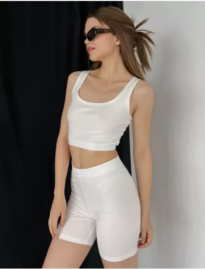 Картинка Сукня міні біла з принтом напівпрозора