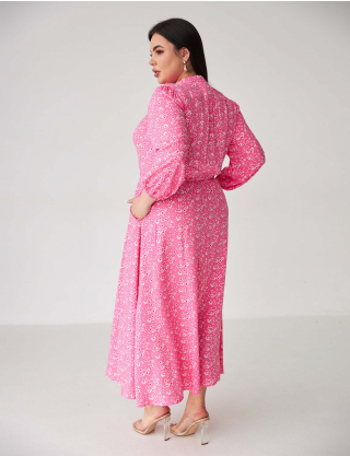 Картинка Сукня максі рожева з принтом