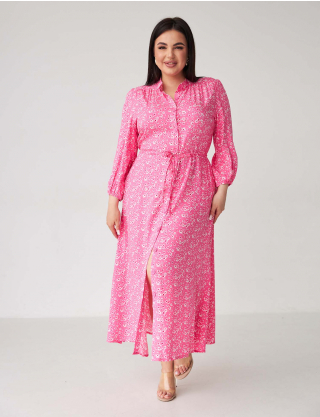 Картинка Сукня максі рожева з принтом
