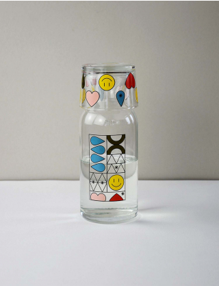 Картинка Набір скляний з принтом - графин 500 мл та склянки 200 мл