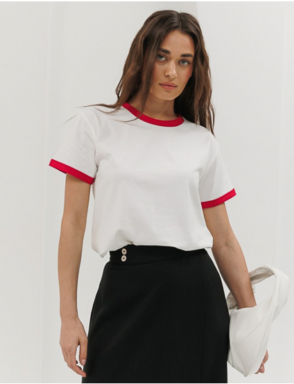 Картинка Футболка біло-червона