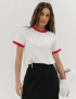 Картинка Футболка біло-червона
