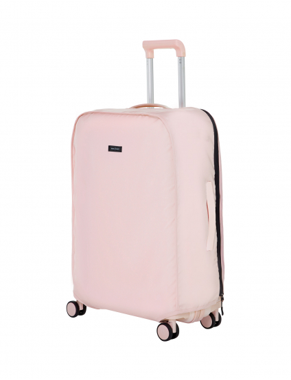 Картинка Захисний чохол для валізи ECO TRAVEL MEDIUM рожевий