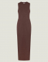 Картинка Сукня максі з ажурною в'язкою коричнева
