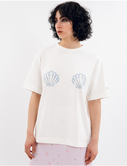 Картинка Футболка біла з декором 