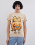 Картинка Футболка бежева з принтом