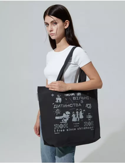 Картинка Шопер VD X I SEE UA FLAG BAG темно-сірий