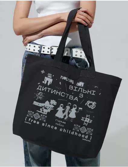 Картинка Шопер VD X I SEE UA FLAG BAG темно-сірий