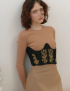Картинка Корсет чорний з вишивкою 