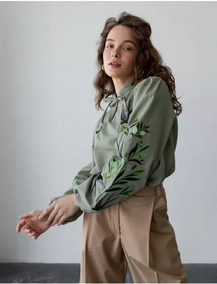 Картинка Вишиванка світло-зелена