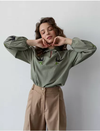 Картинка Вишиванка світло-зелена