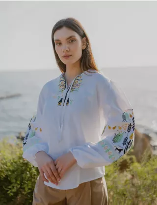 Картинка Вишиванка "Кайдашева сім'я" біла