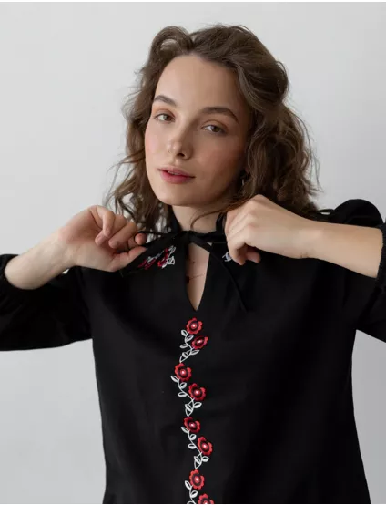 Картинка Вишиванка "Галя й Іванко" чорна