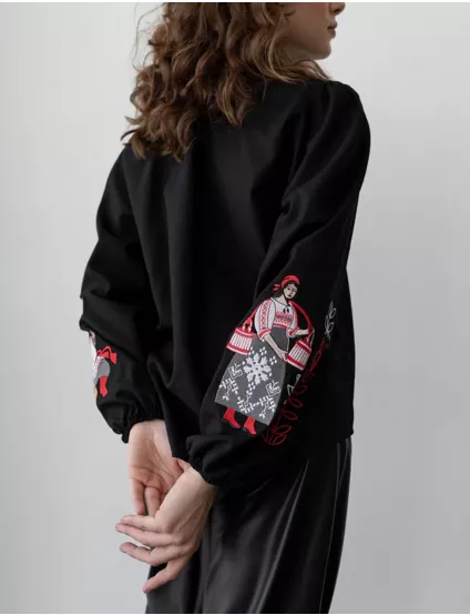 Картинка Вишиванка "Галя й Іванко" чорна