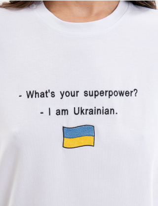 Картинка Футболка біла з принтом 