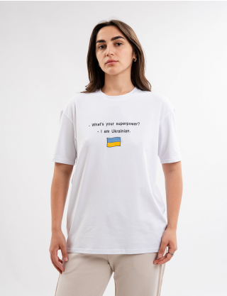 Картинка Футболка біла з принтом 