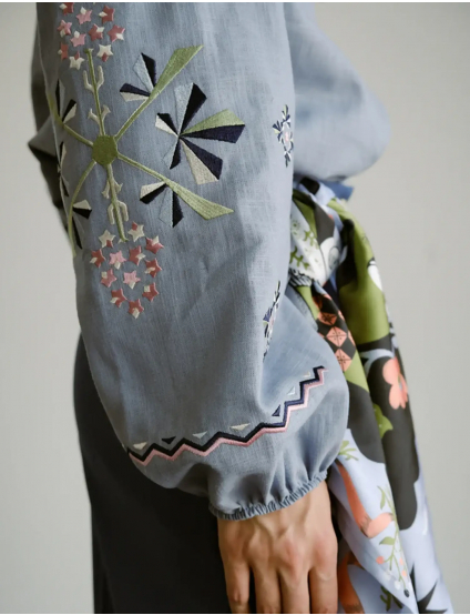 Картинка Вишиванка "Каштан" блакитна