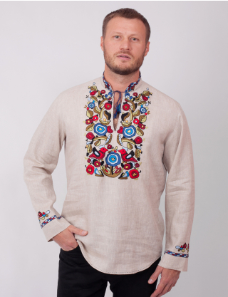Картинка Вишиванка "КЕНЗО" бежева