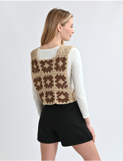 Картинка Жилет коричневий 