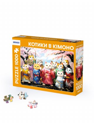 Картинка Пазл «Котики в кімоно»