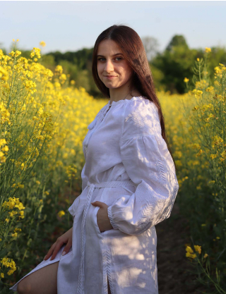 Картинка Сукня вишита міді біла