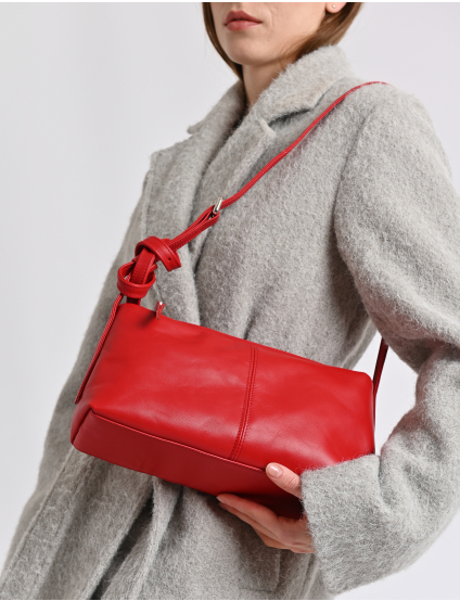 Картинка Сумка з натуральної шкіри у яскравому червоному кольорі