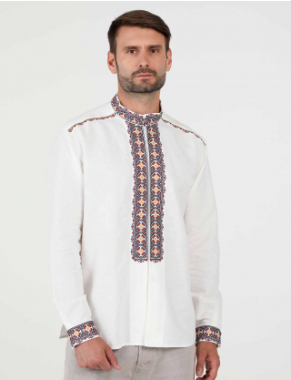 Картинка Вишиванка "Червона рута" біла
