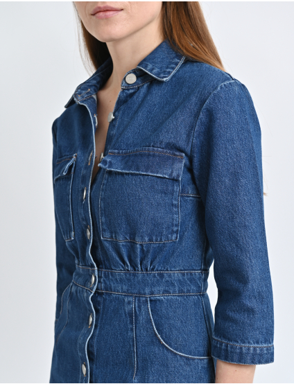 Картинка Сукня міді синя джинсова