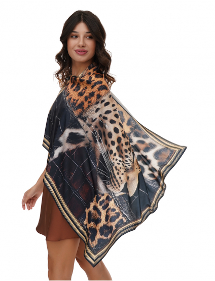 Картинка Хустка бежева з принтом