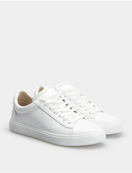 Картинка Кеди білі шкіряні