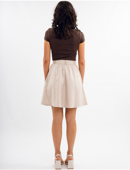 Картинка Спідниця міні бежево-біла