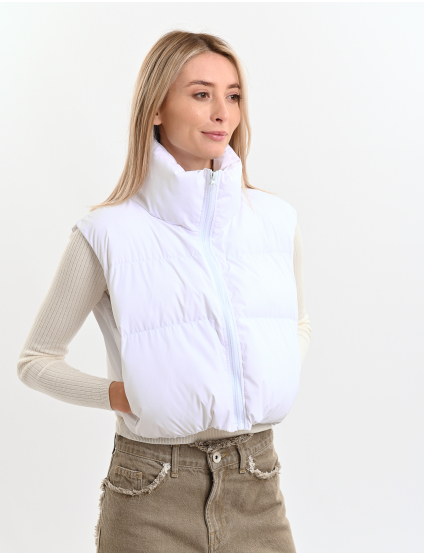 Картинка Жилет короткий білий