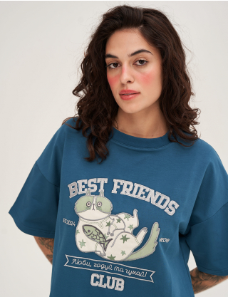 Картинка Футболка "Best Friend's Club" синя