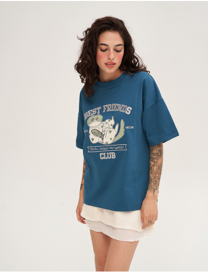 Картинка Футболка "Best Friend's Club" синя