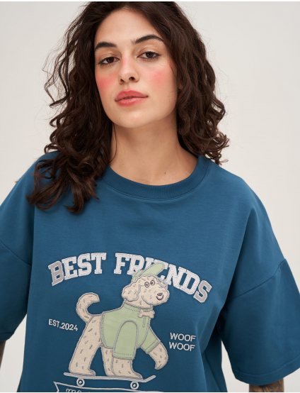 Картинка Футболка "Best Friend's Club" темно-синя