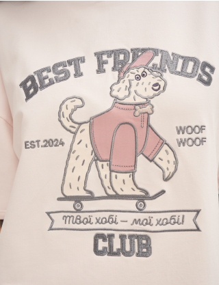Картинка Футболка "Best Friend's Club" рожева