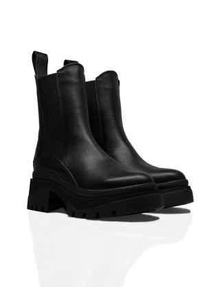 Картинка Черевики чорні шкіряні