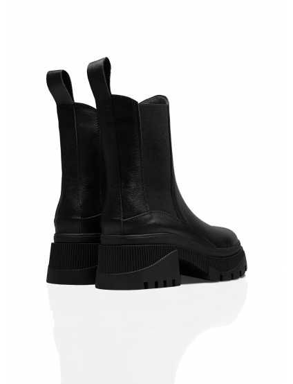 Картинка Черевики чорні шкіряні