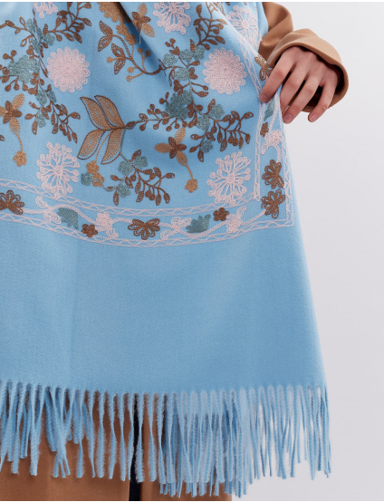 Картинка Шарф блакитний з принтом