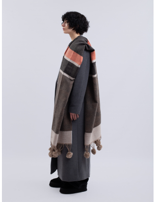 Картинка Шарф коричнева-червоний